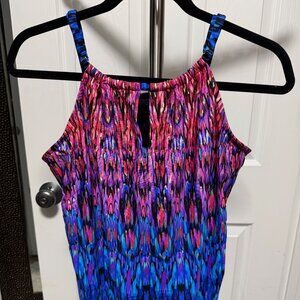 Miraclesuit Vesuvio Peephole Tankini Top NWOT Size 12DD